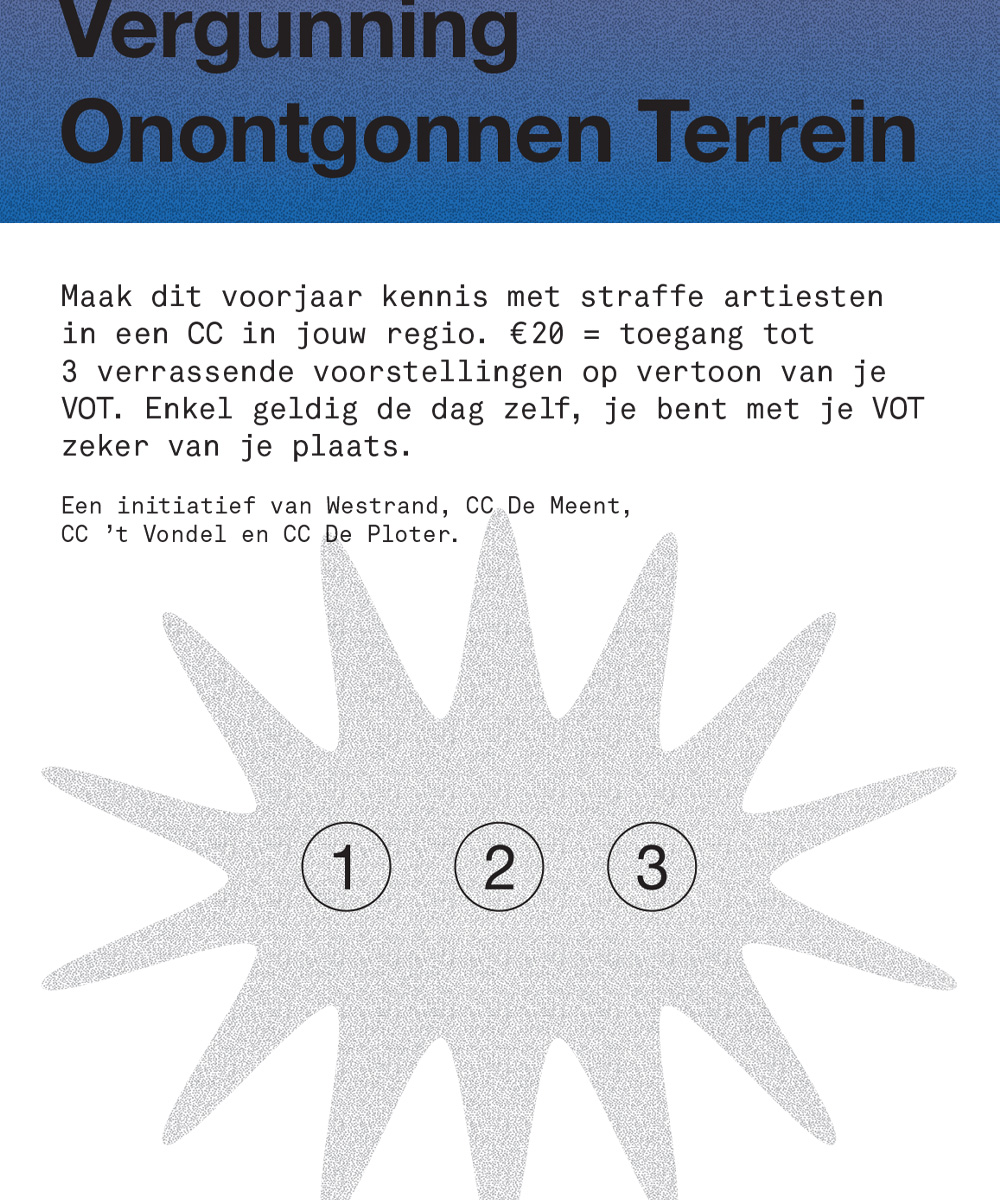 VOT, logo + multiple-use card, for CC Westrand Dilbeek
